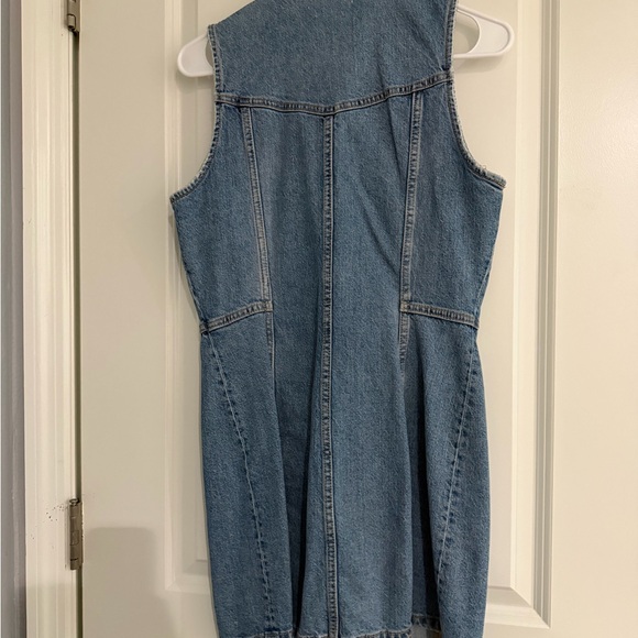 Make Offer • Zara Blue Denim Zip Front Dress - Picture 6 of 10